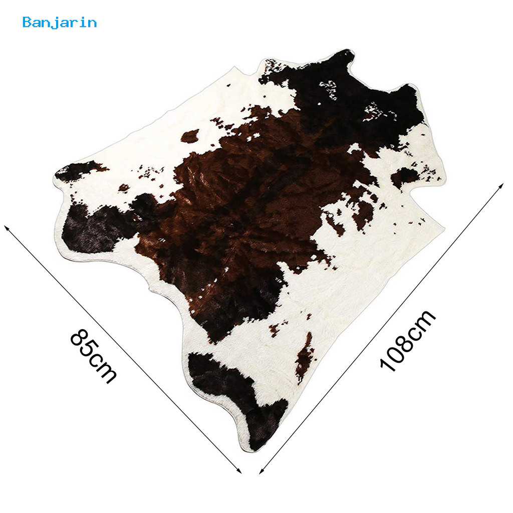 (Malukusk) พรมปูพื้น ลายหนังวัว กันลื่น แต่งห้อง - รูปที่ 3