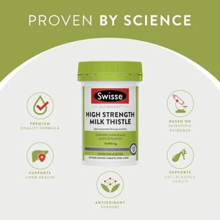Swisse Ultiboost High Strength Milk Thistle บำรุงตับ ดีท็อกซ์ตับ 60 เม็ดเคลือบฟิล์ม (EXP:01 2028)