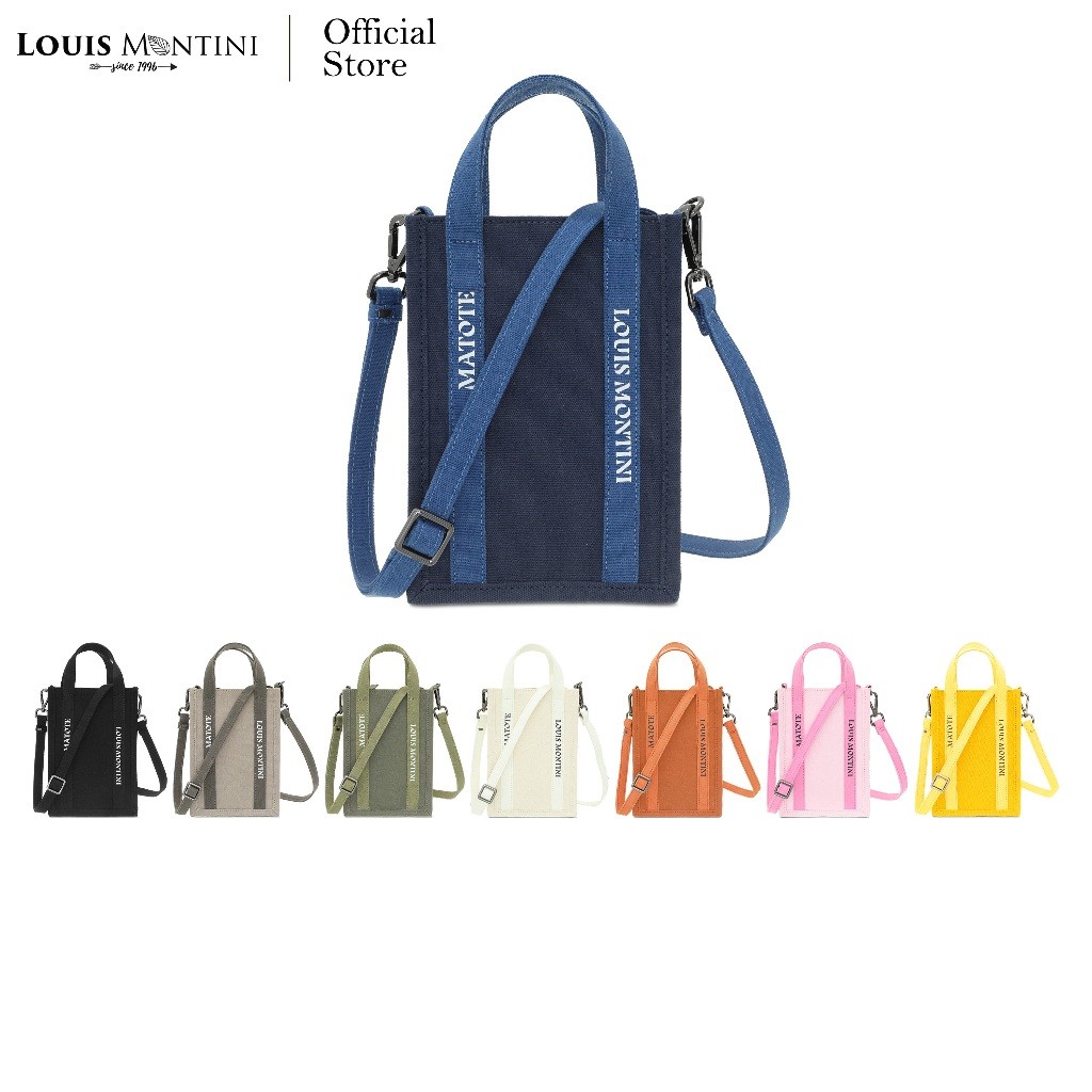 Louis Montini (Ma Tote) กระเป๋าสะพายข้างผ้าแคนวาส กระเป๋าใส่โทรศัพท์ SHB06 – โปรปัง