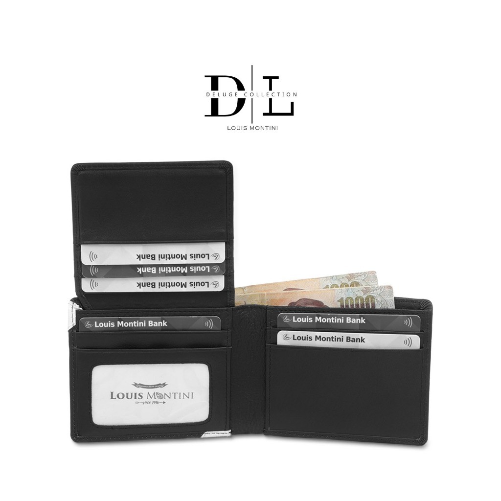 Louis Montini (DL Deluxe) กระเป๋าสตางค์ผู้ชายหนังวัวแท้ Men's Wallet TTM125