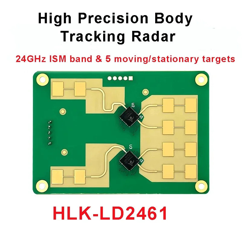 โมดูลเรดาร์ HLK-LD2461 คลื่นมิลลิเมตร 2T4R ประสิทธิภาพสูง สำหรับการติดตามวิถีการรับรู้ของมนุษย์