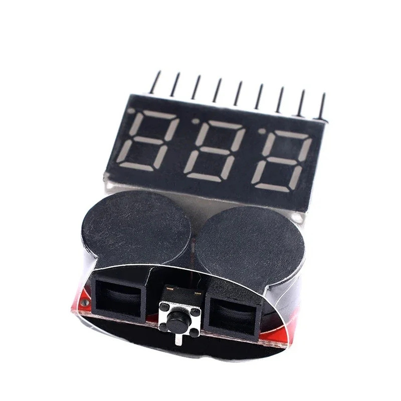 10 ชิ้น 1-8S Lipo/Li-ion/Fe เครื่องทดสอบแรงดันแบตเตอรี่ 2 IN1 สำหรับเฮลิคอปเตอร์ RC เครื่องบิน เรือ 