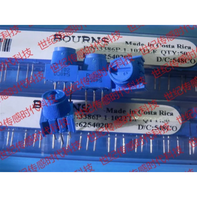 50PCS/LOT 3386P-1-503 3386P-1-503TLF โพเทนชิโอมิเตอร์ Trimpot 50K พร้อมปุ่ม TRIMMER 50K OHM 3386P-1-