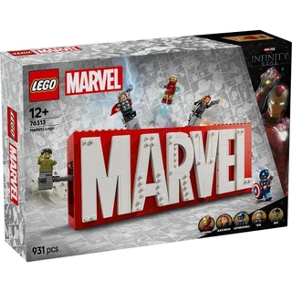 LEGO Super Heroes Marvel 76313 MARVEL Logo & Minifigures (931pcs.), Building Blocks, Kids Toy