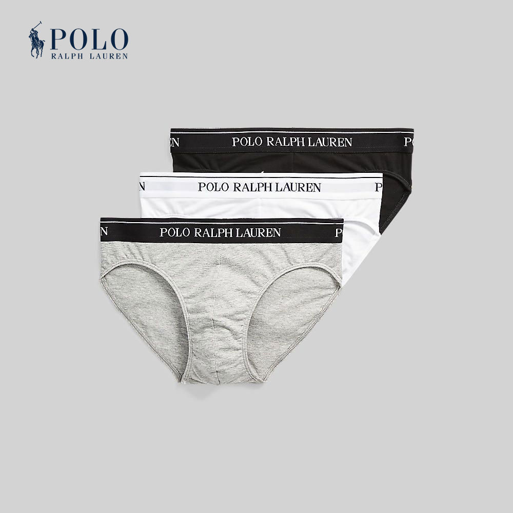 Polo Ralph Lauren Underwear BRIEFS Stretch Cotton Brief 3-Pack กางเกงชั้นใน Briefs รุ่น MAPOUND01820035 สี 001 BLACK