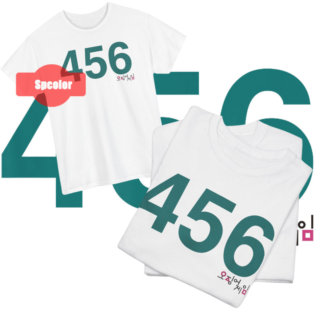 COD  squid game เสื้อยืด 2025 plus size squid game costume เสื้อยืด ผ้ายูนิโคล่ สกรีนเสื้อ คอลูกเรือ