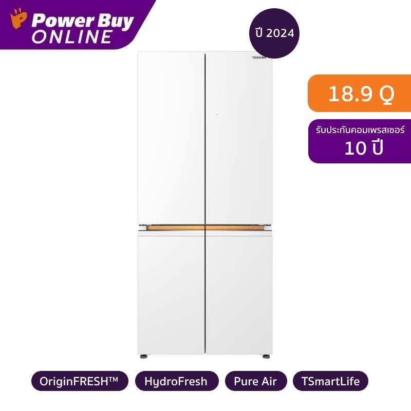 TOSHIBA ตู้เย็น 4 ประตู 18.9 คิว (สีขาว) รุ่น GR-RF695WI-PGTH(67)