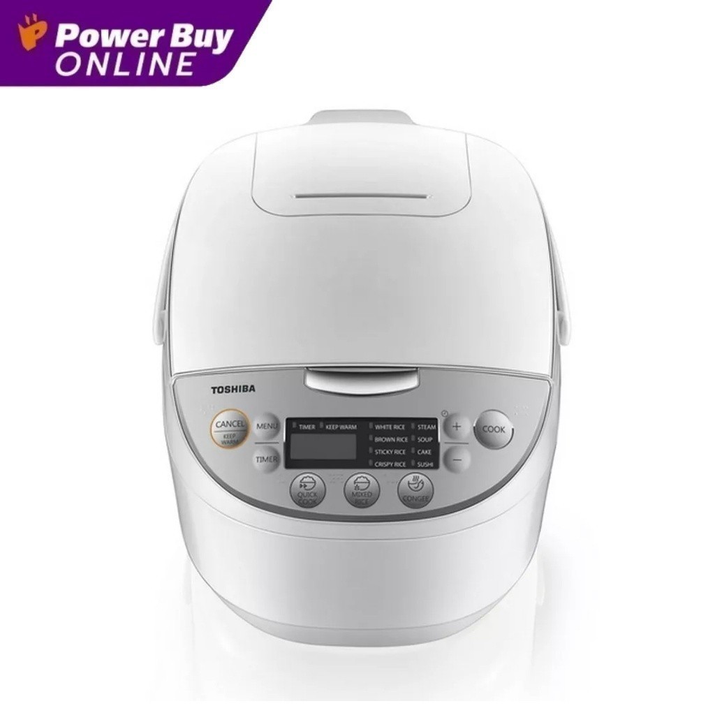 TOSHIBA หม้อหุงข้าว (760 วัตต์,1.8 ลิตร,สีขาว) รุ่น RC-T18DR1