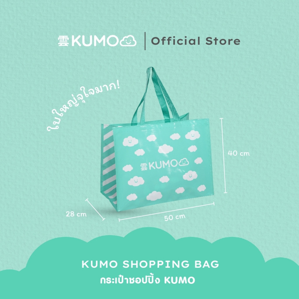FN KUMO SHOPPING BAG กระเป๋าช้อปปิ้งน่ารัก กระเป๋าถือ กระเป๋าใส่ของ กระเป๋าคุโมะลายน่ารักๆ สีสันสุดค