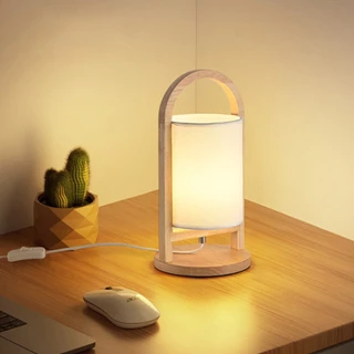 Nataku โคมไฟตั้งโต๊ะ โคมไฟห้องนอน โคมไฟ Table lamp สวิตซ์ปิด-เปิด ขั้ว E27 ไฟสว่าง ถนอมสายตา