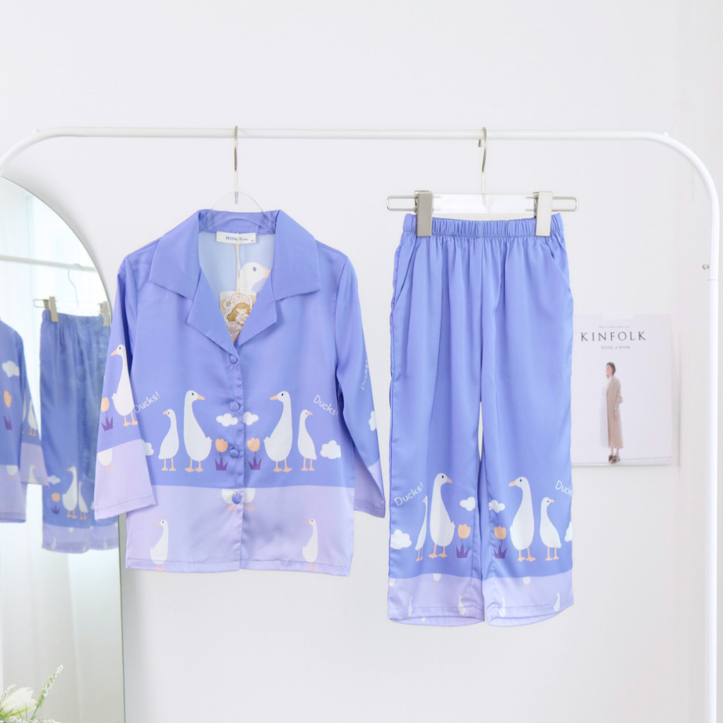 ชุดนอน Muslin Pajamas Silk Satin (M5021)