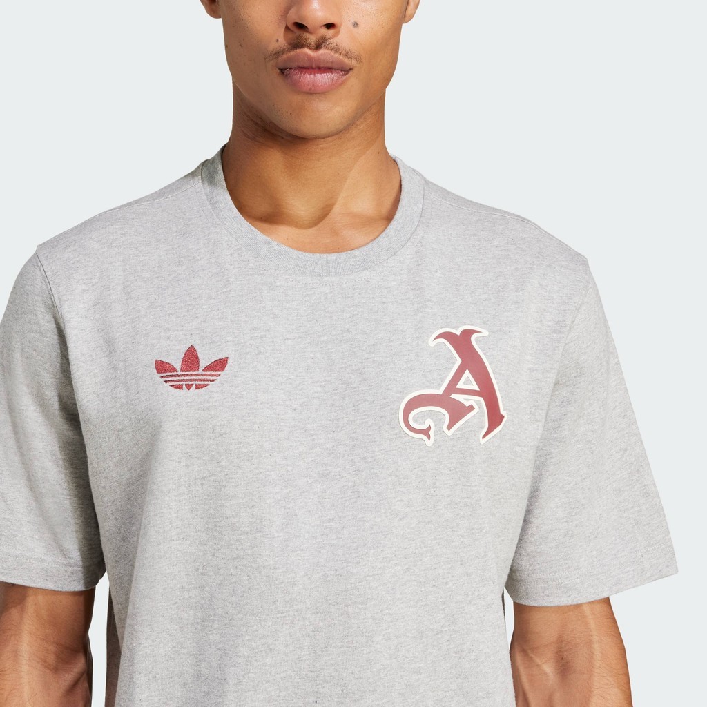 adidas ฟุตบอล เสื้อยืด Arsenal VRCT ผู้ชาย สีเทา JL6111 - รูปที่ 5
