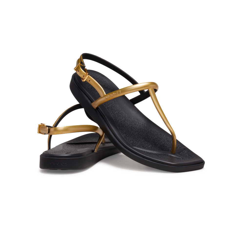 CROCS รองเท้าแตะผู้หญิง MIAMI METALLIC THONG FLIP รุ่น 210039001 - BLACK