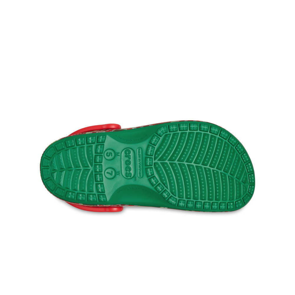 CROCS รองเท้าลำลองผู้ใหญ่ BAYA HOLIDAY PLAID CLOG รุ่น 210752310 - KELLY GREEN