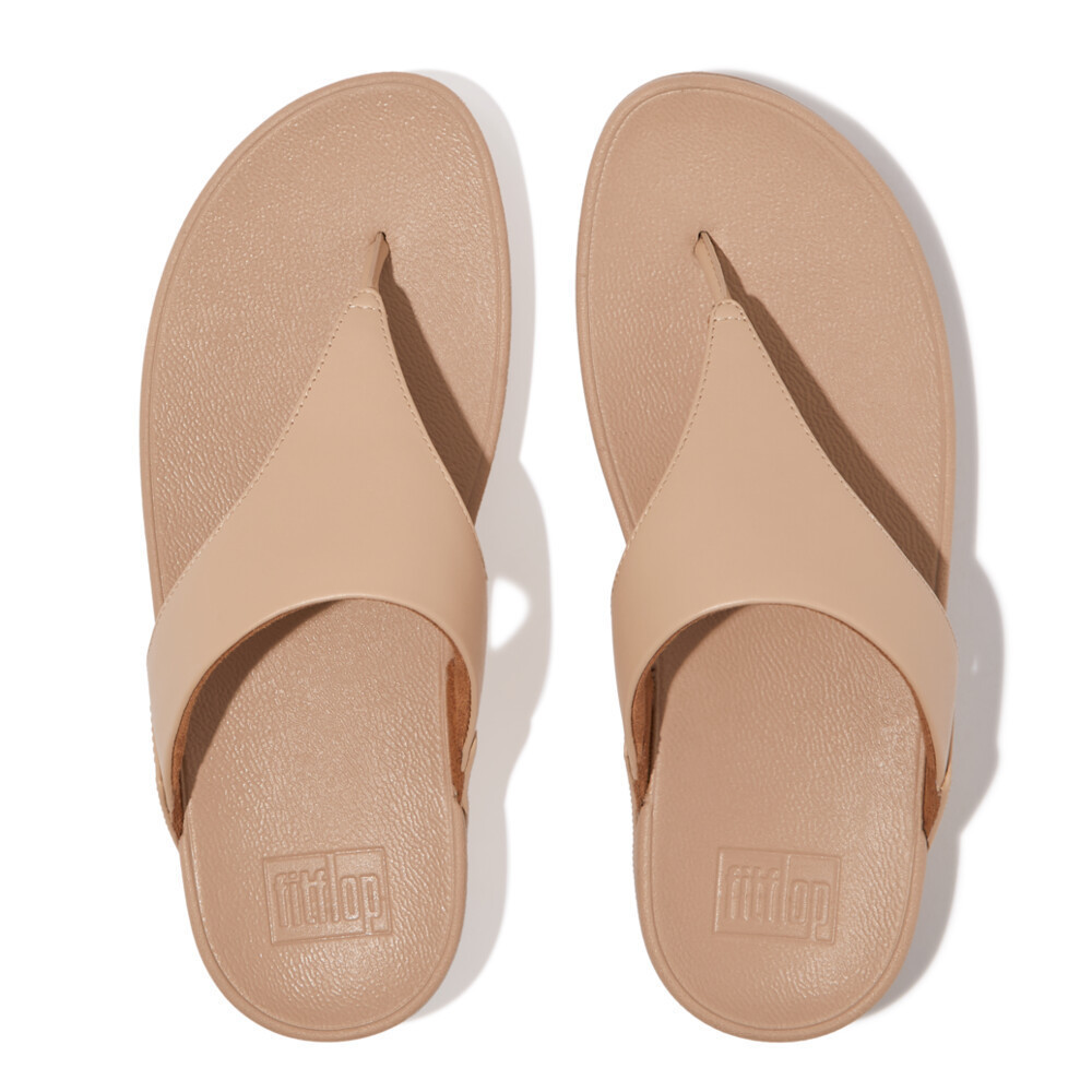 FITFLOP LULU LEATHER TOEPOST รองเท้าแตะแบบหูหนีบผู้หญิง รุ่น I88-B41 สี CLASSIC BEIGE