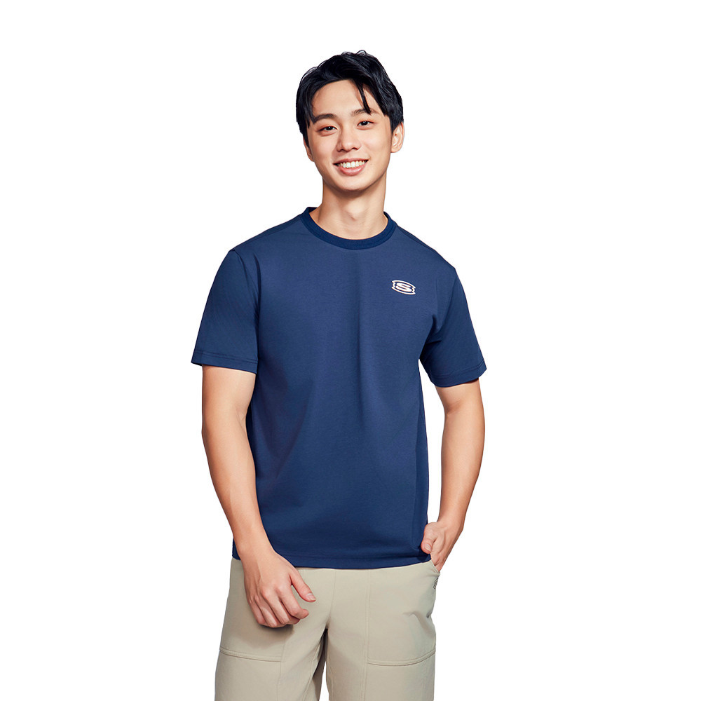 Skechers สเก็ตเชอร์ส เสื้อยืดแขนสั้นผู้ชาย Men Short Sleeve Tee Apparel - SL324M628-NV02