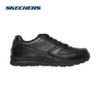 Skechers สเก็ตเชอร์ส รองเท้าทำงานผู้ชาย Men Work Nampa Slip Resistant Work Shoes - 77156-BLK Memory Foam