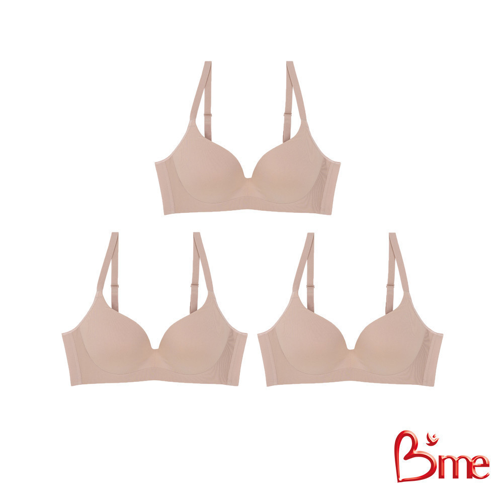 B'me เสื้อชั้นในไร้โครง level 3 ฟองหนา รุ่น ME1A63 (แพ็ก 3 ตัว) สีนู้ด สีดำ