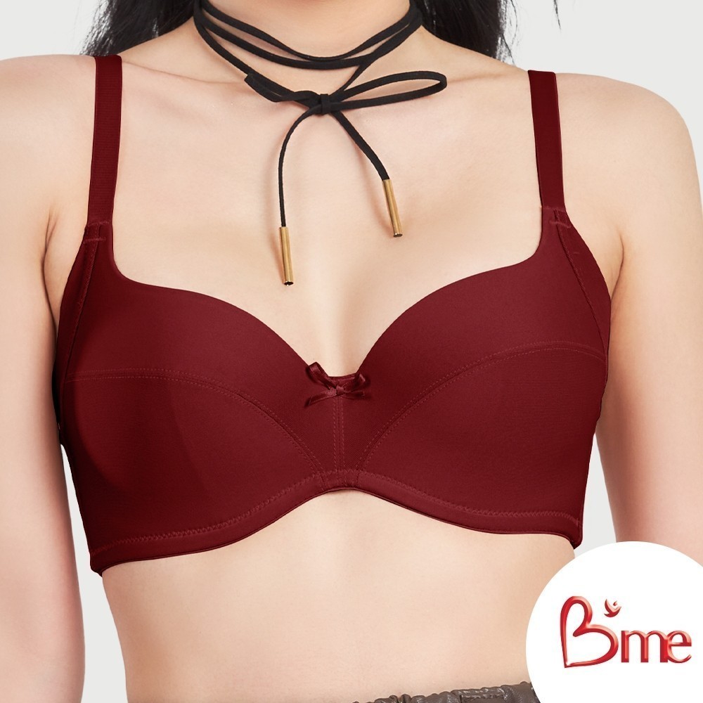 B'me เสื้อชั้นในมีโครง level 1 ฟองบาง) รุ่น ME1C82  สีเทากลาง สีน้ำตาลอมส้ม สีแดง (New Color)