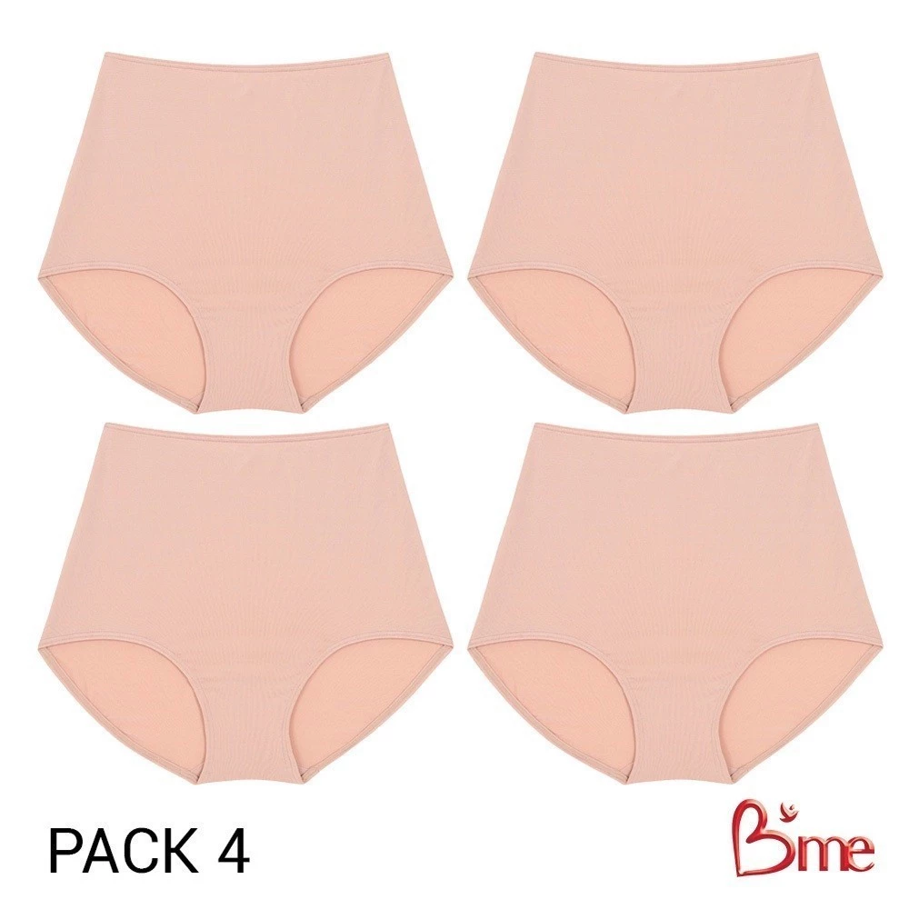 B'me กางเกงในเอวสูง รุ่น ME7087(แพ็ก4ตัว ) สีดำ สีนู้ด,คละสี