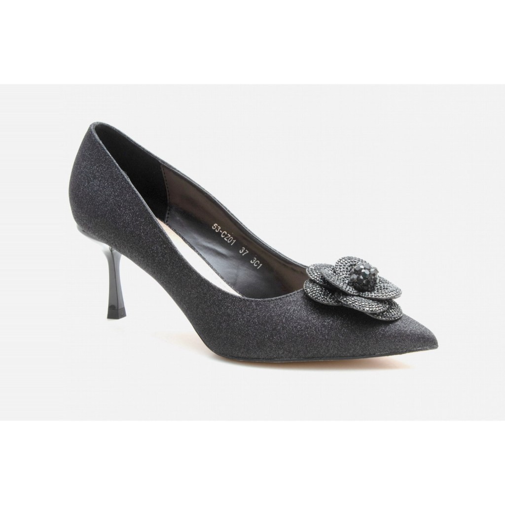 รองเท้าคัทชูส้นสูงแฟชั่น สีดำ CZ COLLECTION 53-001