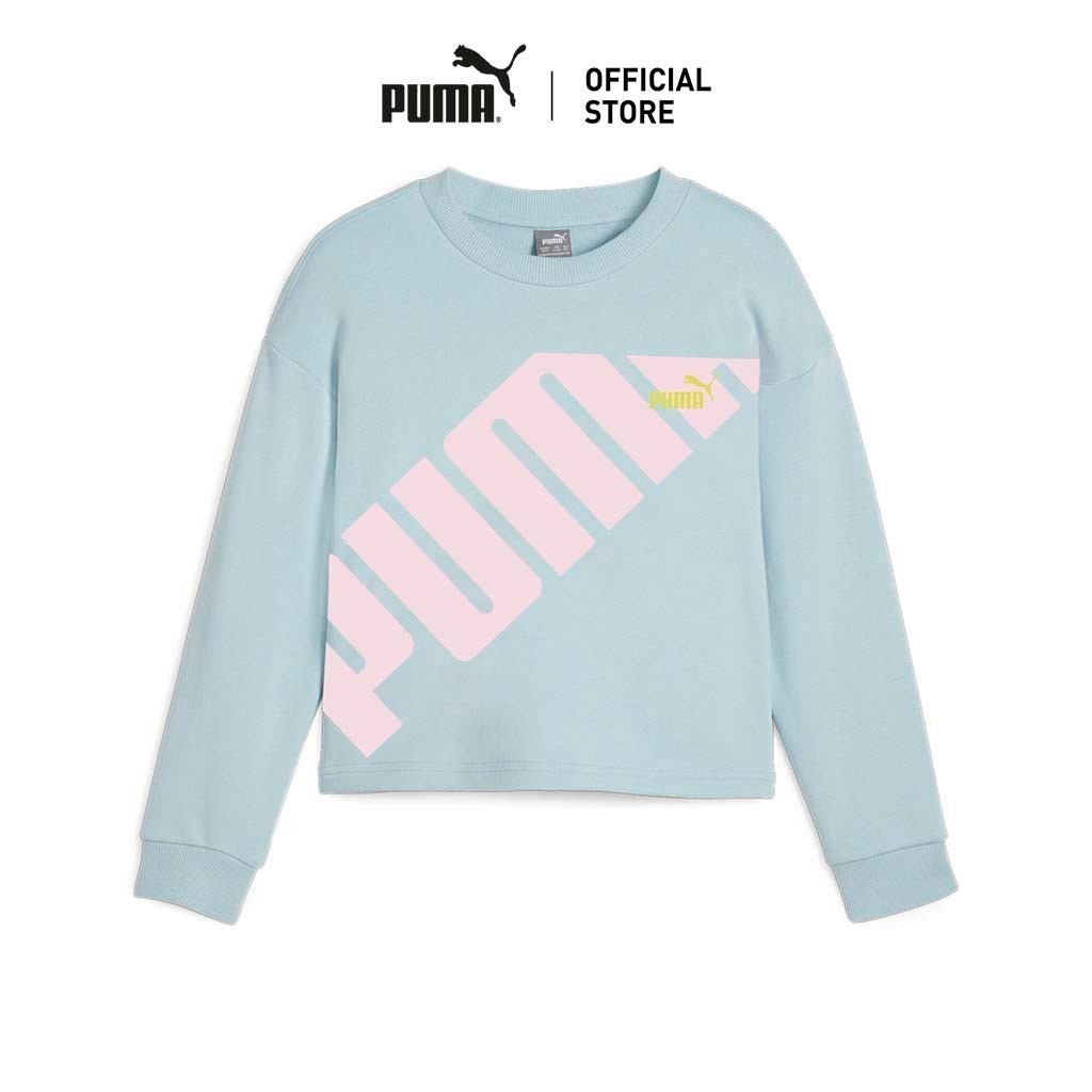 PUMA KIDS - เสื้อสเวตเตอร์ PUMA POWER สำหรับวัยรุ่น สีฟ้า - 67936122