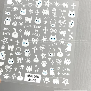 สติกเกอร์ติดเล็บลายน้องแมววิบวับแผ่นละ 9 บาท สติกเกอร์ติดเล็บลายน้องแมววิบวับแผ่นละ 9 บาท