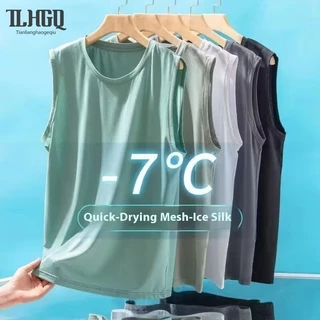 TLHGQ ฤดูร้อนเสื้อกั๊กแห้งเร็วดูดซับเหงื่อกีฬาเสื้อกั๊กแขนกุดบาง