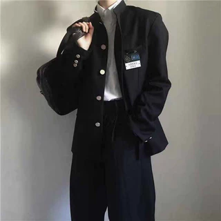 SEACHENIC Zhongshan เสื้อแจ็กเก็ตสูท คอปกตั้ง สไตล์ญี่ปุ่น
