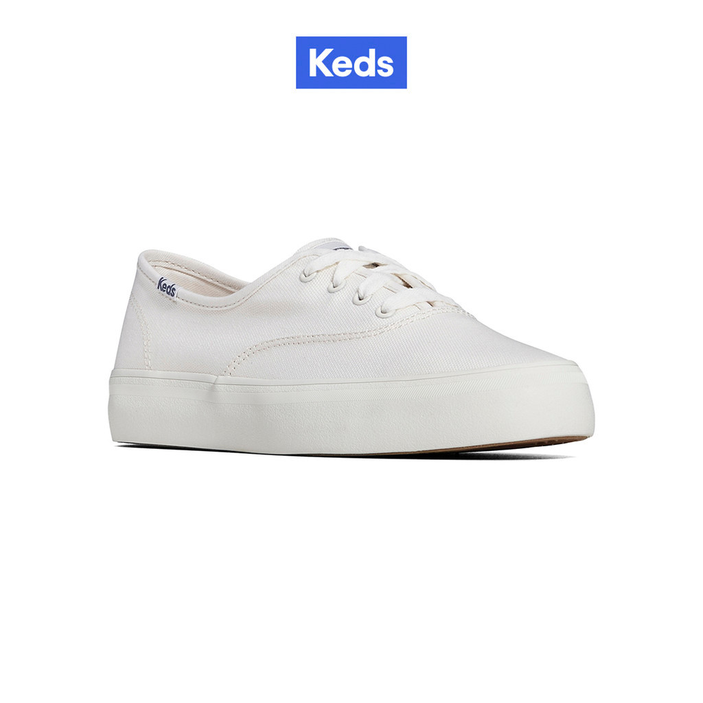 KEDS รองเท้าผ้าใบ แบบผูกเชือก รุ่น CHAMPION GENDER NEUTRAL CANVAS สีขาว ( WF67733 )