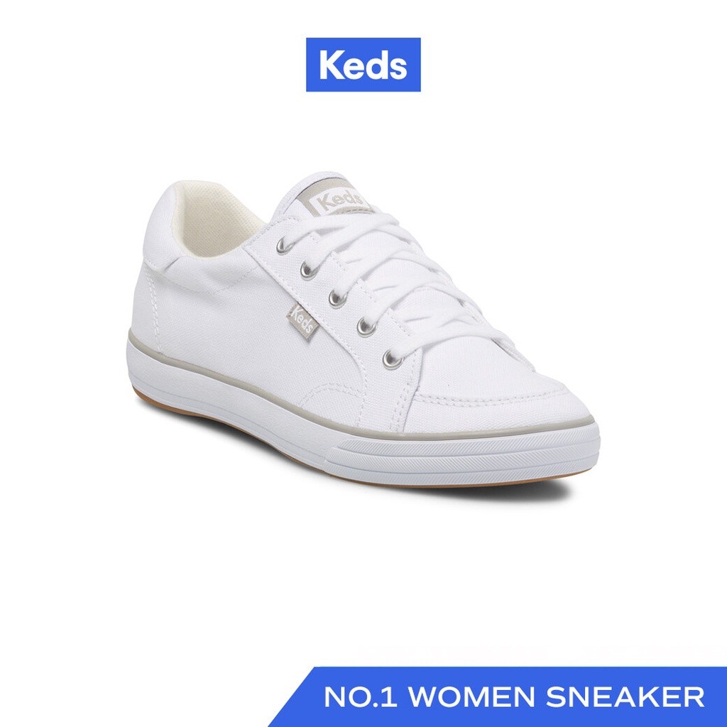 KEDS รองเท้าผ้าใบ แบบผูกเชือก รุ่น CENTER III CANVAS สีขาว ( KW-CNTRIII-100 )