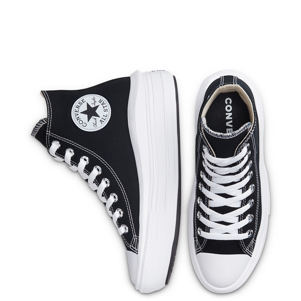 CONVERSE รองเท้าผ้าใบ น้ำหนักเบา นุ่มสบาย รุ่น CTAS MOVE HI BLACK – 568497CF_H1BKXX สีดำ ผู้หญิง ราคา ถูกที่สุด ดีลบีเคเค แกลเลอรีภาพที่ 4