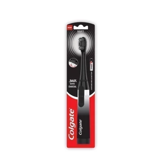 [มี 2 แพ็คให้เลือก] แปรงสีฟันไฟฟ้า คอลเกต 360 โซนิค ชาร์โคล Colgate Sonic 360 Charcoal Battery Toothbrush