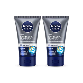 นีเวีย เมน เอ็กซ์ตร้า ไบรท์ มัด โฟม 100 ก. 2 ชิ้น NIVEA