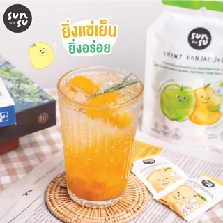 (แพ็ก 6) SUNSU x 4EVE ซันซุ เยลลี่ผสมบุก กลิ่นแอปเปิ้ลและส้ม