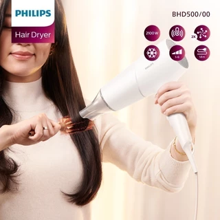 Philips ฟิลิปส์ ไดร์เป่าผม 2100W แรงลม 6 ระดับ ผมนุ่มเงางามด้วยพลังไอออนิค x2 รุ่น BHD500/00