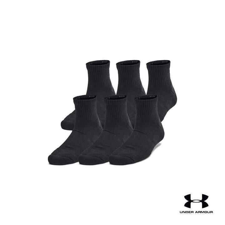 Under Armour ถุงเท้าหุ้มข้อ UA Training Cotton สำหรับเด็ก แพ็ก 6 คู่