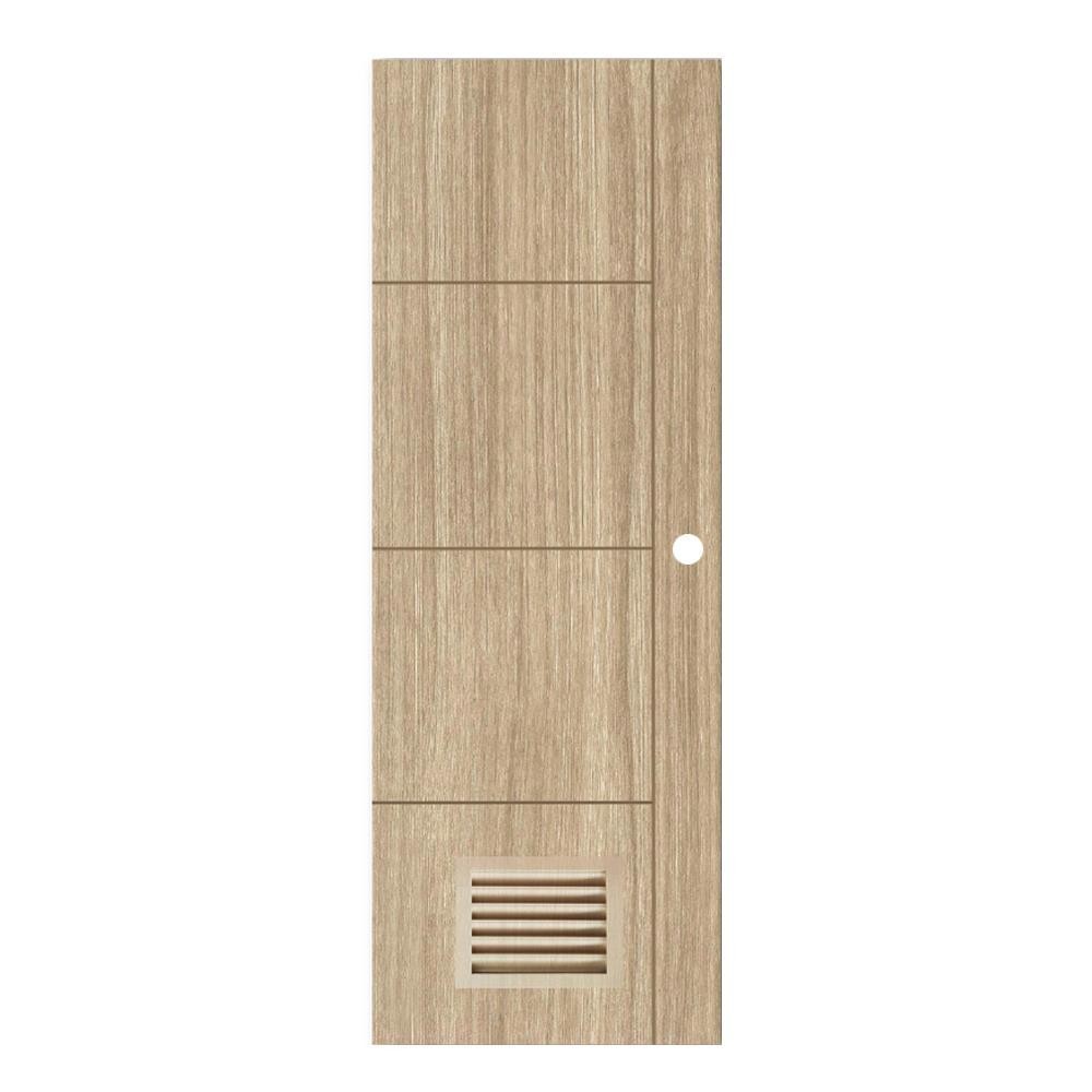 PARAZZO ประตูห้องน้ำ UPVC PUVL-B03 70X200 ซม. สีลาเต้ เจาะลูกบิด จัดส่งโดย HomePro