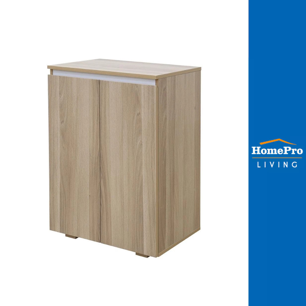 [จัดส่งไม่ประกอบ] HomePro ตู้รองเท้า  AUSTIN 60 ซม. สีไวท์โอ๊ค/ขาว แบรนด์ FURDINI