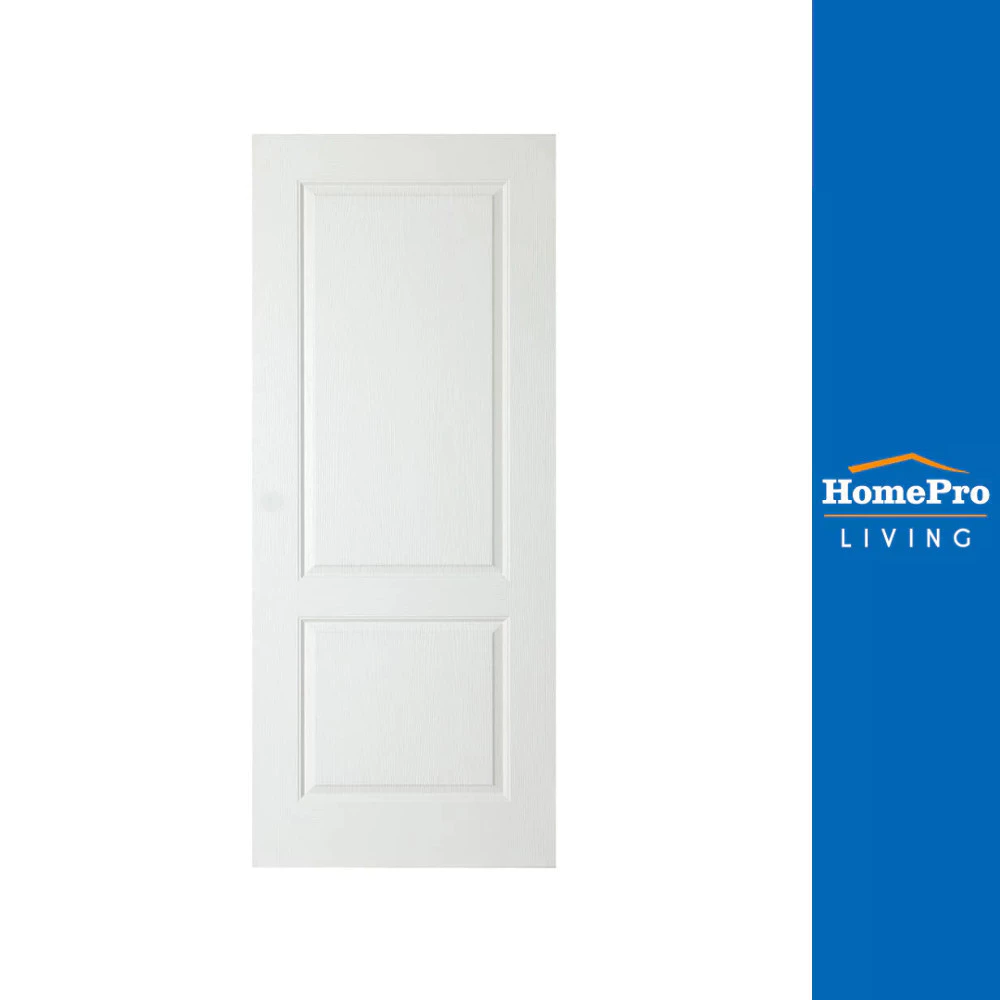 AZLE ประตูภายใน HDF อยุธยา 2 ลูกฟัก 80X200 ซม. สีรองพื้น ไม่เจาะลูกบิด จัดส่งโดย HomePro