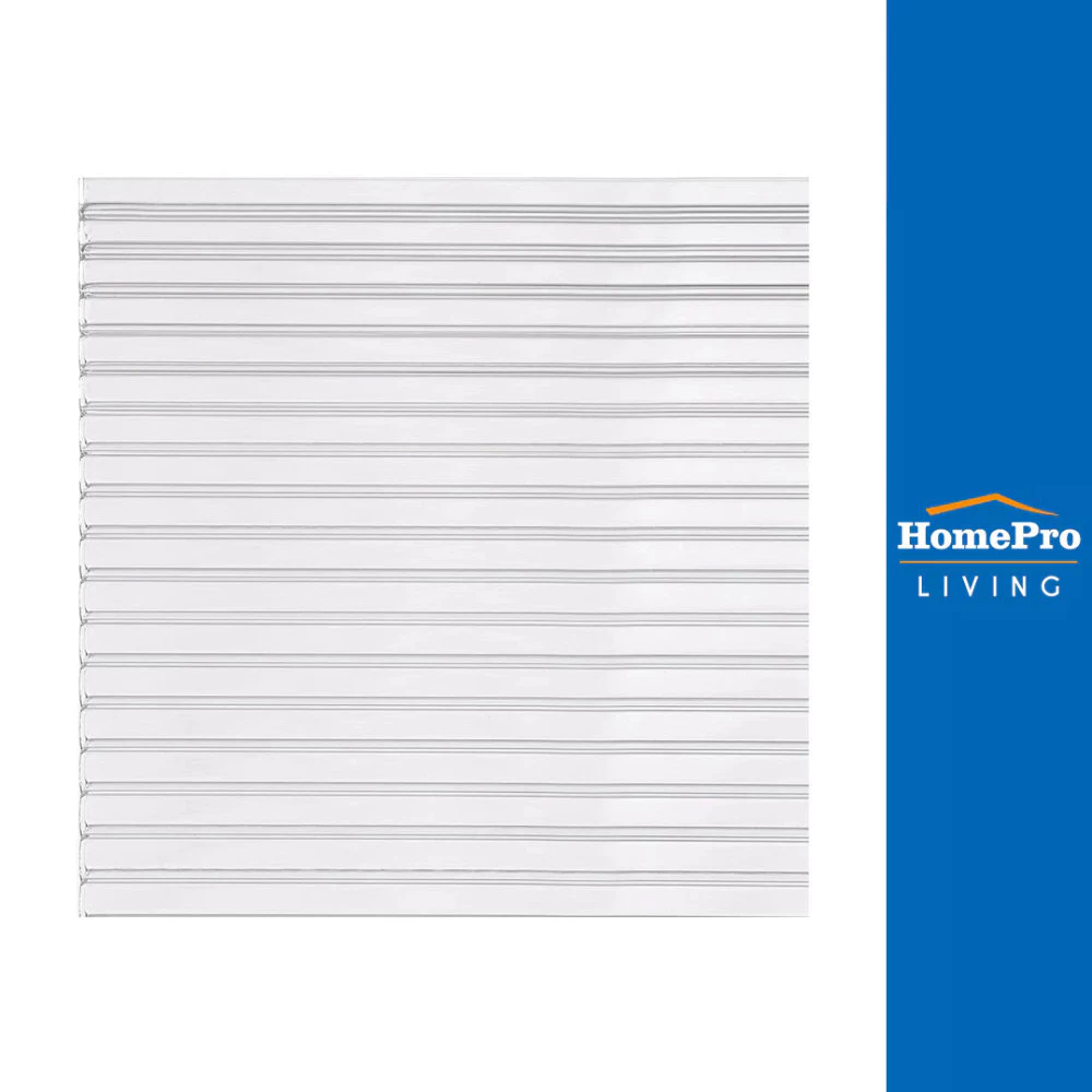 SUNSHIELD แผ่นโพลีคาร์บอเนต ลูกฟูก 6 มม. 1.22X2.44 ม. สีใส จัดส่งโดย HomePro