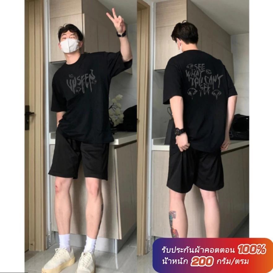 (Cotton 100%) เสื้อยืดชาย ผู้หญิง คอกลม สีดำ สีขาว วินเทจ แฟชั่นย้อนยุค ผ้าฝ้าย วัยผู้ใหญ่ ชุดคู่รัก พิเศษขนาดใหญ่ Cotton 100 % ค713