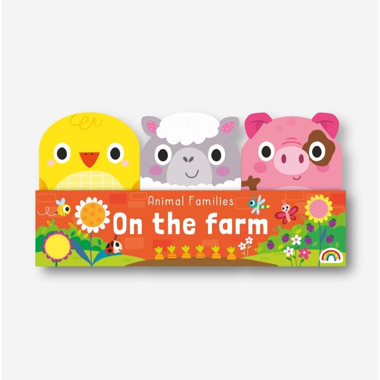 หนังสืออังกฤษใหม่ Animal Families 3 book tray - on the farm (Animal Families 3 book tray) (Board Boo