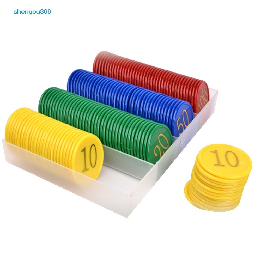 Syt- ชิปโป๊กเกอร์นับเลข ทรงกลม ของเล่นสําหรับเด็ก 160 ชิ้น ต่อชุด
