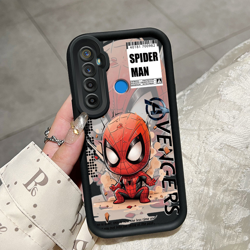 เคสสำหรับ Realme 5 5i 5s 6i C3 C3i Narzo 10 Narzo 10A Narzo 20A เคสโทรศัพท์การ์ตูนสไปเดอร์แมน