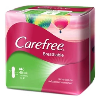 แคร์ฟรี แผ่นอนามัย บรีทเอเบิ้ล อโล 40 ชิ้น x 4 Carefree Panty Liner Breathable Aloe 40 pcs. X 4