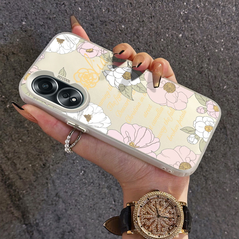 เคสสำหรับ OPPO A58 4G A58 5G A58x 5G A78 5G A1x 5G A2x 5G A1 5G A78 4G A98 5G F23 5G เคสโทรศัพท์ออกแบบดอกไม้