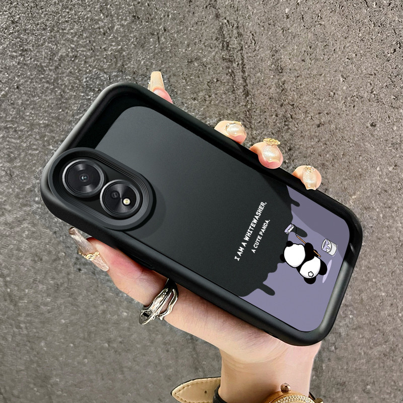เคสสำหรับ OPPO A18 A38 A2x เคสรูปแพนด้าน่ารักซิลิโคนอ่อนนุ่มดูดซับแรงกระแทกและกรณีป้องกันโทรศัพท์ตก
