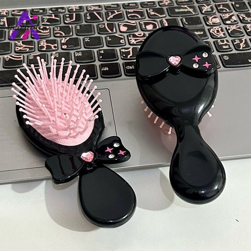 luxelinkY2K Bow Air Cushion Comb น่ารักแบบพกพานวดหวีในครัวเรือน Air Cushion Comb