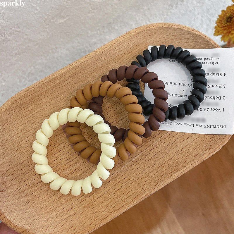 sparklySimple Frosted โทรศัพท์สายไฟเชือกผม Traceless เชือกผมเครื่องประดับผมอารมณ์